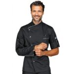 giacca-cuoco-manhattan-nero-codino-grigio-65-poliestere-35-cotone-isacco-059711